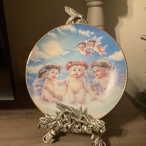 Vintage 1984 Dremsicles plate titled  “The Flying Lesson” by Kristin